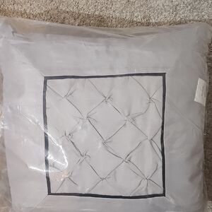 Madison Park Two Pack Decorative Pillows- Navy Blue & Gray